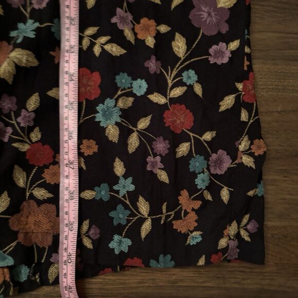 Parsons Place Midi Dress Women L Dark Floral Sleeveless Rayon Boho Cottagecore - Picture 6 of 7